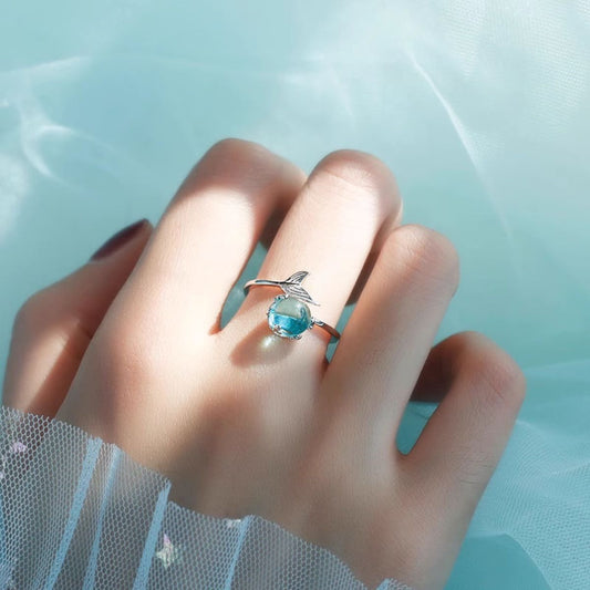 Mermaid Tears - Ръчно изработен пръстен